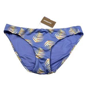 PATAGONIA Low Rise Bikini Bottoms Sunamee Palms Of My Heart Violet Women's Large